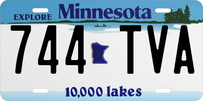 MN license plate 744TVA