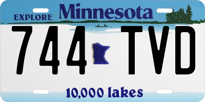 MN license plate 744TVD