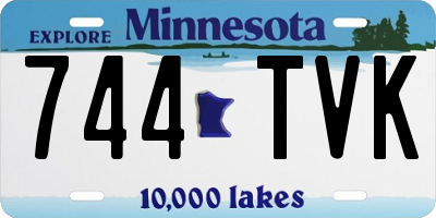 MN license plate 744TVK