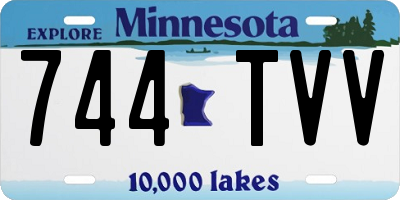 MN license plate 744TVV