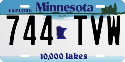 MN license plate 744TVW