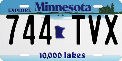 MN license plate 744TVX