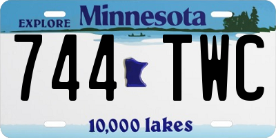 MN license plate 744TWC