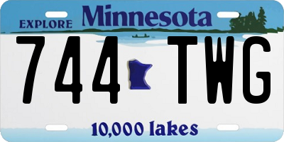 MN license plate 744TWG