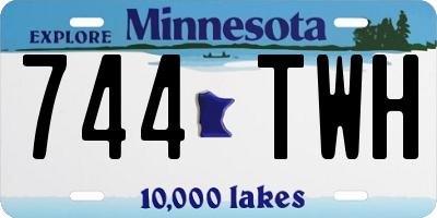 MN license plate 744TWH