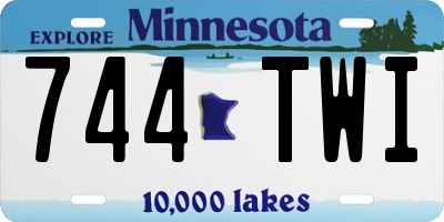 MN license plate 744TWI