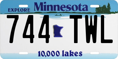 MN license plate 744TWL