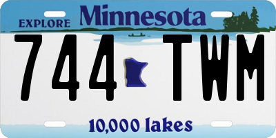 MN license plate 744TWM