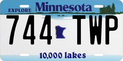 MN license plate 744TWP