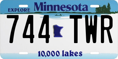 MN license plate 744TWR