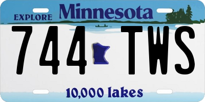 MN license plate 744TWS