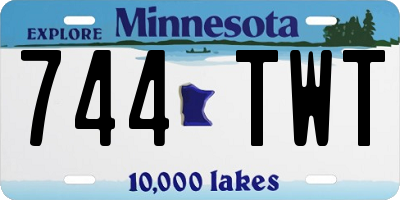 MN license plate 744TWT