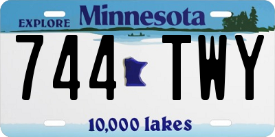 MN license plate 744TWY