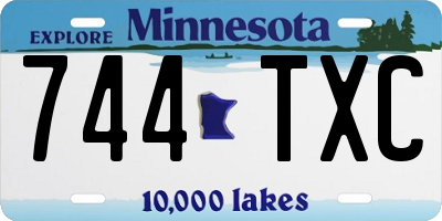 MN license plate 744TXC