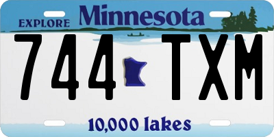 MN license plate 744TXM