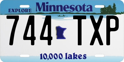 MN license plate 744TXP