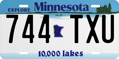 MN license plate 744TXU