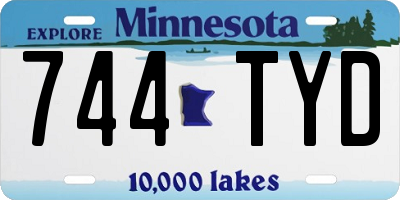 MN license plate 744TYD