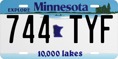MN license plate 744TYF