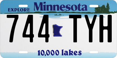 MN license plate 744TYH