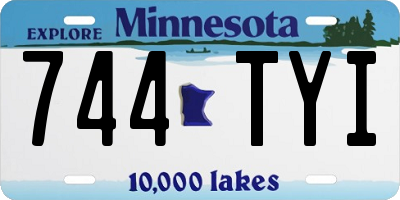 MN license plate 744TYI