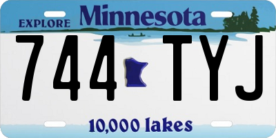 MN license plate 744TYJ