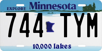 MN license plate 744TYM
