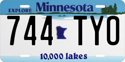 MN license plate 744TYO