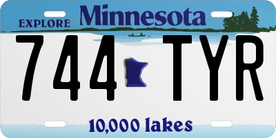 MN license plate 744TYR