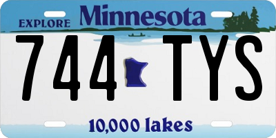 MN license plate 744TYS