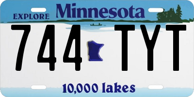 MN license plate 744TYT
