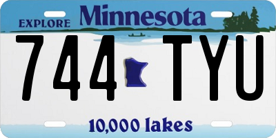 MN license plate 744TYU
