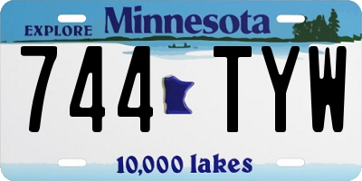 MN license plate 744TYW