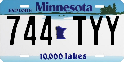 MN license plate 744TYY