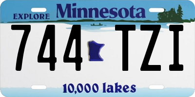 MN license plate 744TZI