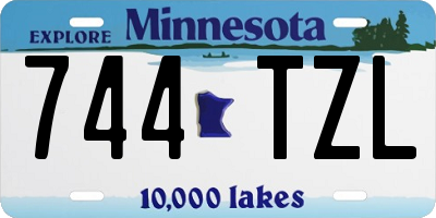 MN license plate 744TZL