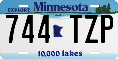MN license plate 744TZP