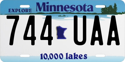 MN license plate 744UAA