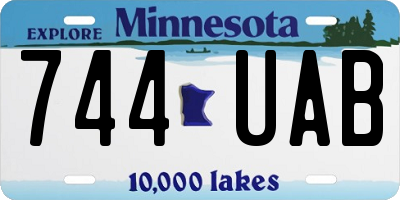 MN license plate 744UAB