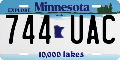 MN license plate 744UAC