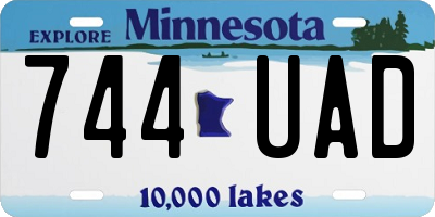 MN license plate 744UAD