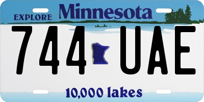 MN license plate 744UAE