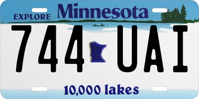 MN license plate 744UAI