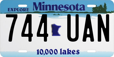 MN license plate 744UAN