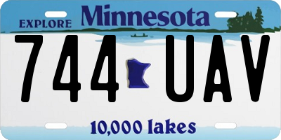 MN license plate 744UAV