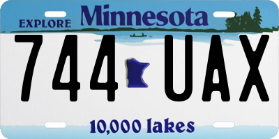 MN license plate 744UAX