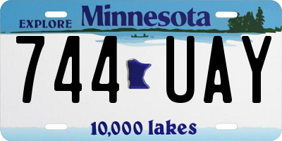 MN license plate 744UAY