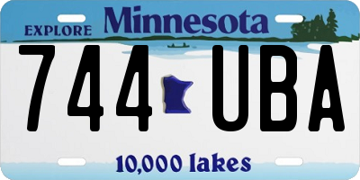 MN license plate 744UBA