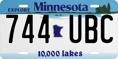 MN license plate 744UBC