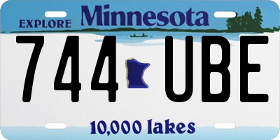 MN license plate 744UBE